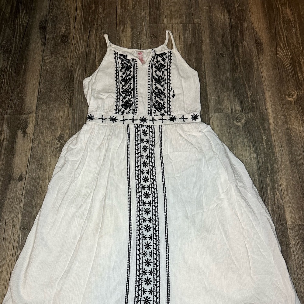 Justice girls white dress